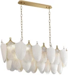 Подвесная люстра Odeon Light Porcela 5051/14 золото/белый/прозрачный/металл/фарфор/стекло E14 14*40W