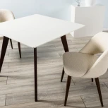 Стол R-Home Лунд 860*860 Белый Темный орех