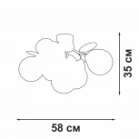 Потолочная люстра на штанге Vitaluce V3038-8/5PL (220V, шарики)