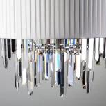 Подвесная люстра Wi-Fi Eurosvet Amantea 10122/6 хром/прозрачный хрусталь Strotskis Smart (10106/6) (220V, управление смартфоном, голосовое управление, умный дом - Minimir Home, Алиса, Маруся, Салют, на тросе, круглые)