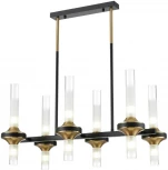 Потолочная люстра на штанге Lumion Tamaresa 8112/12 черный/бронза/прозрачный, металл/стекло G9 12*30W 220V