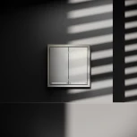 Выключатель двухклавишный с подсветкой (шелк) Voltum S70 VLS020204