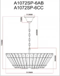 Подвесная люстра Arte Lamp Florizel A1072SP-6AB (220V, на цепи)