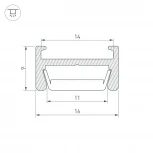 Профиль MIC-H-2000 ANOD (Алюминий) 026458 Arlight