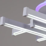 Потолочная люстра светодиодная на штанге с управлением смарфоном и пультом Reluce 01030-0.3-06 WT (регулировка яркости, 220V)