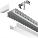 Алюминиевый профиль накладной 15x6 Maytoni Led Strip ALM001S-2M