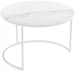 Набор кофейных столиков Tango белый мрамор с белыми ножками, 2шт Bradex Home RF 0351