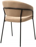 Стул JUST, цвет Velutto 05 Бежевый, велюр / черный каркас M-City 464M05076
