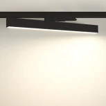 Трековый светильник светодиодный LGD-FLAT-4TR-S605-25W Warm3000 (BK, 100 deg, 230V) (Arlight, IP20 Металл) 033698(1)