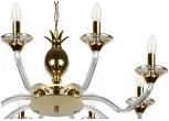 Подвесная люстра iLamp Flo YT2049-8 GD+Cear (220V, на цепи, свеча)