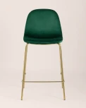 Стул полубарный Stool Group Валенсия велюр зеленый золотые ножки УТ000004427