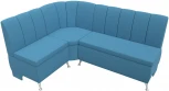 Диван кухонный угловой Кантри левый угол (Голубой/Рогожка) Лига Диванов арт.123220L