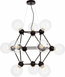Подвесной светильник Lumina Deco Zodiak LDP 160N-12 BK+PR (220V, на тросе, шарики, молекулы)