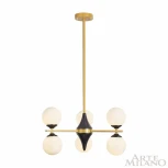 Потолочная люстра на штанге Arte Milano 271580/6 BK/GD (220V, шарики)