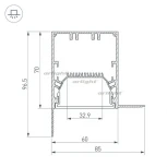 Профиль SL-LINIA55-FANTOM-EDGE-2000 ANOD (Алюминий) 027162 Arlight FANTOM