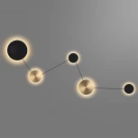 Настенный светильник светодиодный Odeon Light Galaxy 7115/30WL черный/бронза/металл IP20 LED 30W 1350Лм 3000K 220V