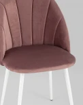 Стул велюр пыльно-розовый белые ножки Stool Group УТ000025582