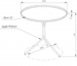 Столик кофейный SHT-CT11-2 белый муар от фабрики Mebelik