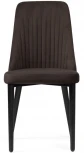 Стул Woodville на металлокаркасе Фена R темно-коричневый / черный 528466