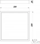Точечный светильник накладной APL LED Ingrid 3322.LDF2004M/18W/4K (220V, IP40)