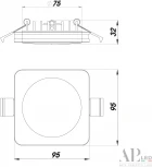 Точечный светильник встраиваемый APL LED Ingrid 3322.LD109S/12W/4K (220V, IP40)