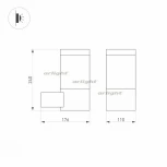 Настенный светильник уличный Arlight LGD-STEM-WALL 029985 (LED, 220V, IP65)