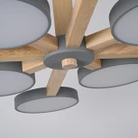 Потолочная люстра Wi-Fi на штанге Turna L8 Grey By ImperiumLoft Turna-B01 (LED, 220V, голосовое управление, умный дом - Алиса)