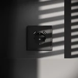 Розетка с заземлением, шторками и USBх2 (черный матовый) Voltum S70 VLS040408