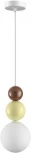 Подвесной светильник Lumion Bonbones 6557/1 белый/белый, коричневый, персиковый/металл/металл, стекло G9 1*20W 220V (на проводе, шарики)