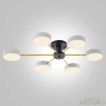 Потолочная люстра на штанге Arte Milano Ferrara 252006/6 Bk/Wh (LED, 220V, круглые)