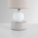 Настольная лампа Lumion Lalana 8180/1T светло-серый, керамика/текстиль E14 1*40W 220V (выключатель, шар, круглые)