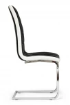 Стул MARCONI ( mod.37 ) хром/черный/белый (окантовка) (металл/экокожа)