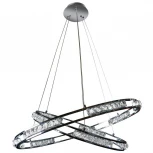 Подвесной светильник iLedex Crystal 16364/800+600 CR (220V, пульт управления, на тросе, кольцо)