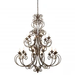 Подвесная большая люстра Vitaluce V1094-1/12+6 (220V, на цепи, свеча)