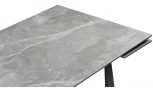 Керамический стол Woodville Бэйнбрук 120х80х76 серый мрамор / графит 530825