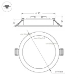 Встраиваемый точечный светильник Arlight DL 021432 (LED, 220V, круглые, IP40)