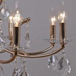 Подвесная люстра ILLUMICO IL2326-8POR-39 GD (220V, хрусталь, на цепи, подсвечник, свеча)
