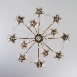 Подвесная люстра Eurosvet Teodore 10103/12 античная бронза/прозрачный хрусталь Strotskis