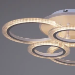 Потолочная люстра светодиодная на штанге с пультом Reluce 09812-3.3-3+3A WH (RGB) (220V, кольцо)