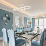 Подвесной светильник Arte Milano Venezia 311311/L1000 NI (регулировка яркости, LED, 220V, хрусталь, пульт управления, на тросе, кольцо)