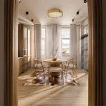 Потолочный светильник круглый Sonex Coraggio 7721/120L металл/пластик/белый/черный/дерево LED 120Вт 3000-6000K D700 IP20 пульт ДУ (220V, круглые)