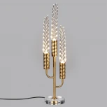 Настольная лампа Odeon Light Kolos 5449/9TL сатинированн.латунь/прозрачн./металл/стекло/хрустальное стекло/эпоксидная смола LED 9W 3000K (220V, выключатель)