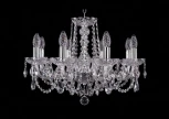 Подвесная люстра Bohemia 1402 1402/8/195/Ni (220V, хрусталь, на цепи, подсвечник, свеча)