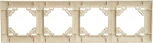 Рамка на 4 поста (слоновая кость) Stekker Эрна Элегант 49669