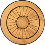 Стол Bradex Home Liverpool диам.110см, шпон орех лучевой набор, с золотистыми ножками (RF 0518)