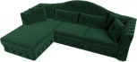 Диван угловой Артис левый угол (Зеленый/Велюр) Лига Диванов арт.121584L