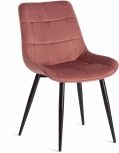 Стул ABRUZZO (mod. 8060) металл/вельвет, 52 х 63 85 см, коралловый (HLR 44)/черный Tetchair 19236