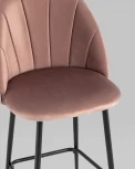 Стул полубарный велюр пыльно-розовый Stool Group Логан УТ000034606