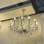 Подвесная люстра Crystal Lux MONTANA SP12 (220V, подвески, на цепи, подсвечник, свеча)