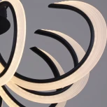 Потолочная люстра светодиодная с пультом и ночным режимом Reluce 74390-0.3-5+5 black (Умный дом) (220V)